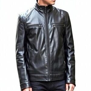 Michael Kors Perforated Leather Jacket, Size M